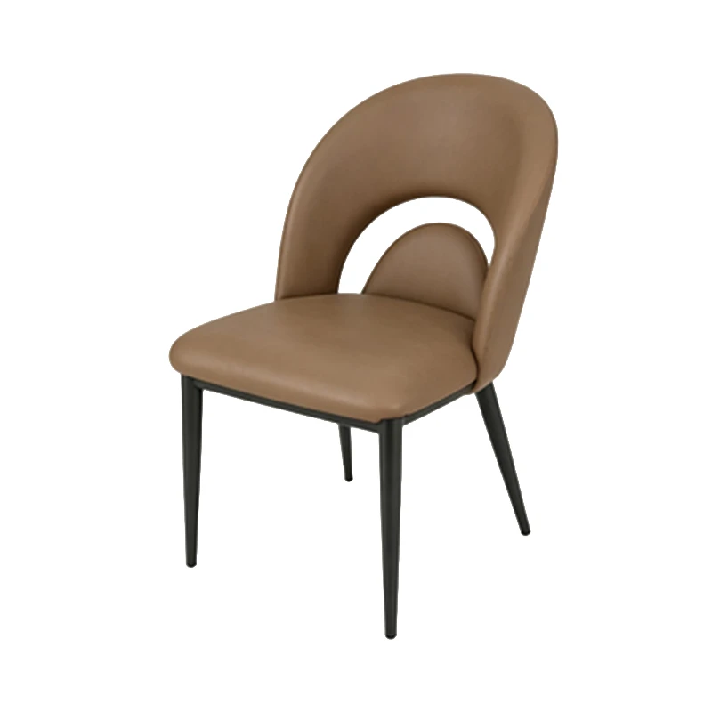 Chaise avec cadre en acier au carbone